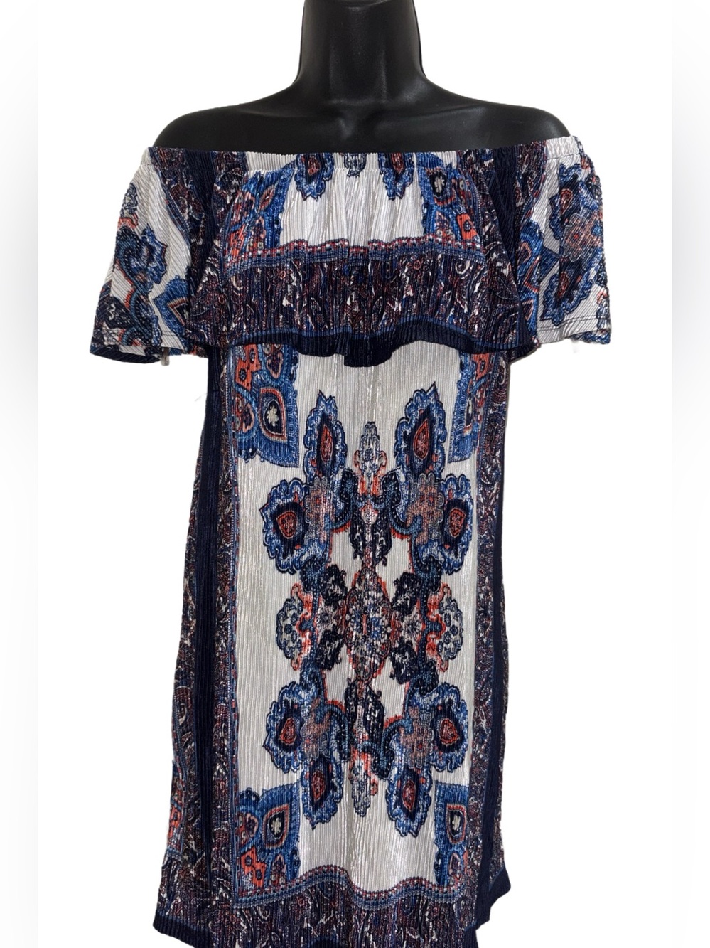 Super Cute & Comfy Off-Shoulder Boho Print Dress ❤️